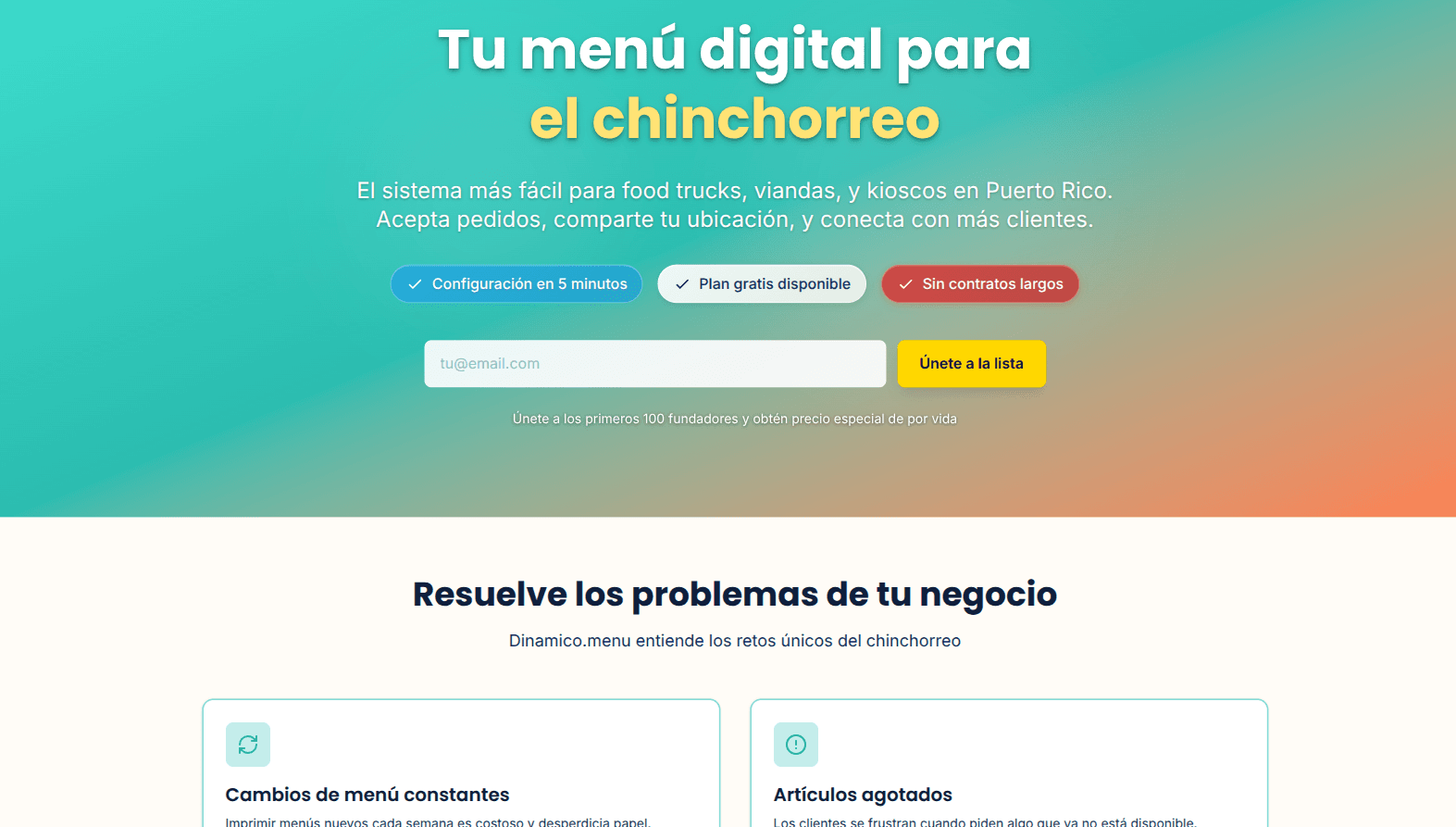 Screenshot of Dinamico.menu project